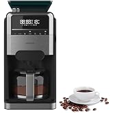 Cecotec Coffee 66 Grind &amp; Brew Drip Coffee Machines, 1400W, 1.5L, 12 Cups, 230 g Coffee Bean, Conical Grinder, 7 Levels, Prog