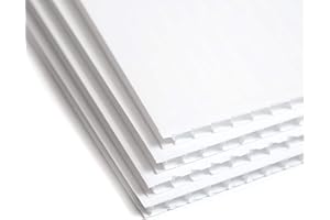 FOAMBOARD WAREHOUSE 3mm White Correx Fluted Board A2 (594 X 420MM) Correx Sheet Corrugated Plastic Sign … (5)