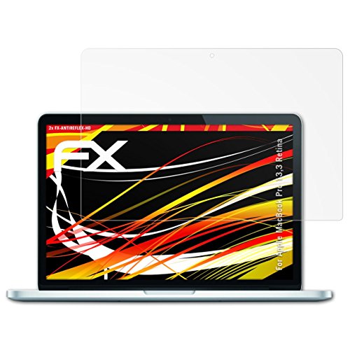 Apple MacBook Pro 13,3 Retina Displayschutzfolie - 2 x atFoliX FX-Antireflex-HD hochauflösende entspiegelnde Folie