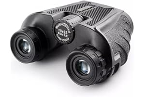 GFM Tech 10x25 High Powered Compact Binoculars for Adults, Binoculars for Bird Watching, Water resistant Great for Outdoor Hiking, Shooting, Travelling, Hunting, Theatre, Sports