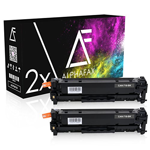 2 Toner für Canon 718BK 2662B002 -Schwarz- I-Sensys LBP-7200 7210 7660 7680 C CDN CN Series MF-8330 8340 8350 8360 8380 8500 8540 8550 8580 CDN CDW CD Series