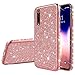 Produktbild Jinghuash Kompatibel mit Xiaomi MI 9 SE Hülle Handyhülle Glitzer Bling Glänzend Strass Diamant Hülle Ultradünn Stoßfest Überzug TPU Silikon Tasche Schutzhülle-Roségold