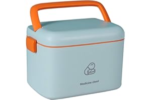 AIWEIYER Medical Box Storage Box First Aid Kit-Family First Aid Box Portable Diagnostic Medicine Box Children's Storage Box Multi-layer Medicine Box（Light blue）