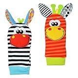 Cute Infant Baby Kids Foot Socks Rattles Finders Glove Toys Developmental (Type 1)