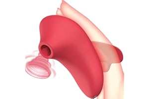 JURQEAR Vibradorador Mujer Juguetes Eróticos Pareja Sexuales subcionador mujer clítoris original mujer más vendid Estimulador de clítoris femenino vibración vibración 10 modos100% impermeable (szj-01 Rojo)