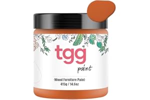 tgg Arancione Vernice per mobili in legno-vernice a gesso per mobili 14.6Oz/415g, vernice per legno vernice per armadietti da cucina, vernice per piani di lavoro,non tossica