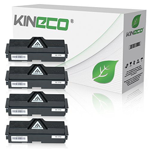 4 Toner kompatibel zu Kyocera TK170 für Kyocera Ecosys P2135DN FS-1320DN FS-1370DN - TK-170 / 1T02LZ0NL0 - Schwarz je 7.200