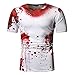 Produktbild Luckycat Fun-Bekleidung T-Shirts Tops für Herren Männer Persönlichkeit des Schädel-3D Druck-Shirt-Blut-T-Shirt Blusen-Oberteile Basic T-Shirts Bluse Streetwear Sweatshirts SommerblusenTrainingsanzüge