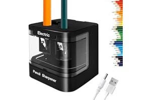 ARPDJK Elektrischer Anspitzer 6-12mm Usb Und Batterie Spitzer Elektrisch Für Kinder Und Erwachsene Automatischer Elektronischer Bleistiftspitzer Mit Behälter Für Dicke Und Dünne Stifte