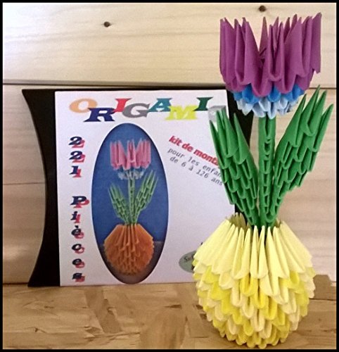SET ORIGAMI 3D TOPF UND DIE VIOLETT BLUME