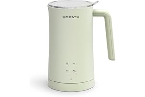 CREATE/MILK FROTHER STUDIO/Espumador calentador de leche eléctrico verde/Pantalla táctil, 4 programas automáticos, sitema de seguridad, 350ml, uso en frío o en caliente, 400 W