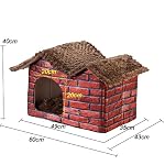 DoubleBlack-Cuccia-Cani-Cuscino-Letto-Gatti-Casa-Lettino-Interno-Pieghevole-Cucce-Animali-Morbida-Casette-Piccolo-Nicchie