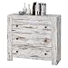 Produktbild Shabby Chic Vintage Kommode Sideboard LIVIO, 90x81 cm im Used Look mit 3 Schubladen Highboard Anrichte