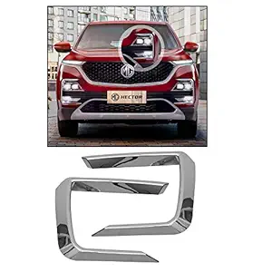 Automaze Chrome Head/Fog Lamp Show Cover Garnish Trim for MG Hector, Hector Car Accessories