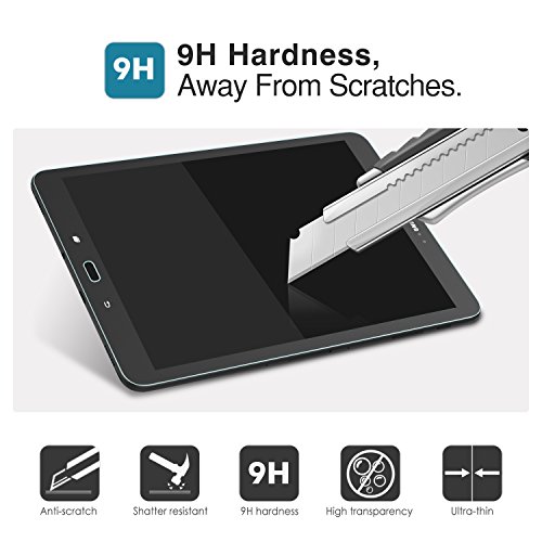 Samsung Galaxy Tab S3/Tab S2 9.7 Folie – MoKo Klar HD 9H Panzerglas Hartglas Displayschutzfolie Glas Displayschutz Display Schutzfolie Glasfolie Screen Protector für Samsung Tab S3 9.7 Zoll 2017, Tab S2 9.7 Zoll Tablet, Transparent - 3