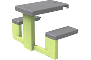 Smoby Life - Table Pique Nique - 2 Bancs - Compatible avec de Nombreuses Maisons - Matière Recyclée - A Partir de 2 Ans - Fabrication Française