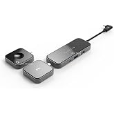 Feeltek 8-in-1 USB-C Hub &Ccedil;oklayıcı | 100W PD, 4K HDMI, Qi Kablosuz Şarj | MacBook Uyumlu Premium USB-C Hub Siyah