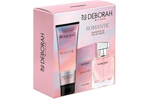 Deborah Milano - Romantic Set Doccia con Profumo e Bagnodoccia, Cofanetto Regalo Donna, Fragranza Fiorita con Note di Aranci e Fiori Trasparenti, Eau de Toilette 100ml e Docciaschiuma 250ml