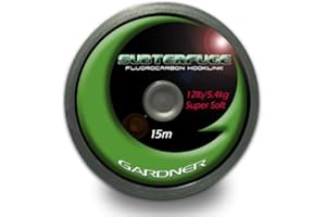 FIRST4FISHING Gardner Tackle Subterfuge Super Soft Fluorocarbon Hooklink - Carp Fishing Line