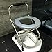 Produktbild Wanson Klappbarer Toilettenhocker Sitz Mit Kommode Älterer Toilettenstuhl Tragbarer Arbeitstisch Nachttisch Kommode Für Senioren Behinderter Toilettenstuhl Medizinischer Toilettenstuhl Grau
