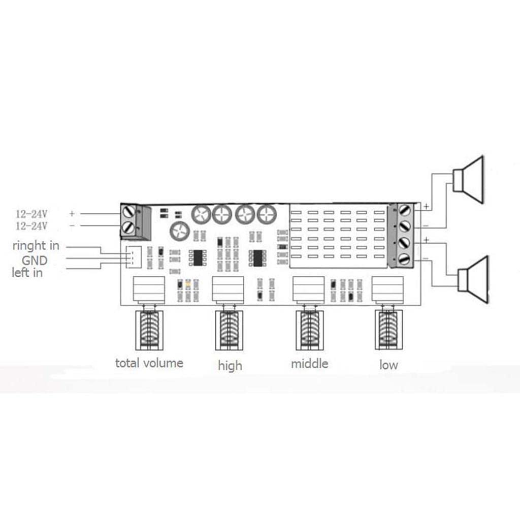 CALANDIS Tpa3116D2 Audio Power 12-24V 2-Channel Stereo 2X80W Digital Amplifier Board