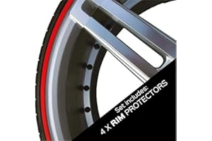 RimSavers - Fits Wheels up to 22" diameter (Red) Alloy Wheel Protector