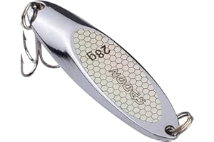 geshiglobal 1 Piece Metal Minnow Hard Bait Fishing Lures Crankbit with treble Hook Tackle Tool