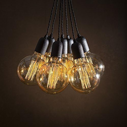 Custom Vintage 7 Pendant Light Cluster