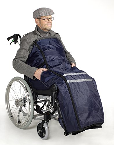 Preisvergleich Produktbild Thermo - Rollstuhlsack Blau mit Webpelz gefüttert ! inklusive Seitentasche