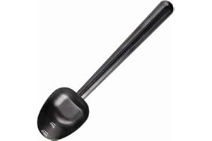 Easyworkz Cuchara de café de acero inoxidable con mango hueco, cuchara medidora de 7 g para café molido y té de hojas sueltas,Black de Gunmetal