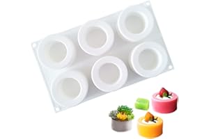 LIMEOW Stampi Silicone 3D Dolci per Bigné Pudding e Cubi di Ghiaccio 6 Fori Forma di Tazza budino Forma di Tazza budino Stampi Antiaderente Silicone stampi per Tortiera Gelatina Torte Budino Focaccina