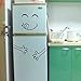 Produktbild Wandtattoo Wandaufkleber Ronamick Netter Aufkleber Kühlschrank Happy Delicious Gesicht Küche Kühlschrank Wandaufkleber (Schwarz)