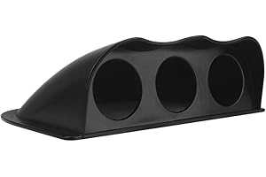 Toygogo Langlebig & praktisch Auto Halterung Zusatzinstrumente Universal Auto Dreifach 3 Löcher Instrumentenhalter aus Kunststoff - Schwarz