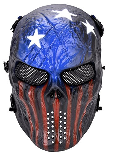 Oottati Tactique Chasse Guerre Jeu Airsoft Aérien Crâne Extérieur Masque Capitaine