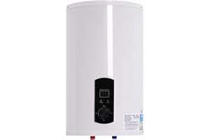 AOOUNGM Chauffe-eau électrique - 50 l - Chauffe-eau électrique - Réservoir d'eau chaude - 2000 W - À suspendre au mur - Avec écran LED