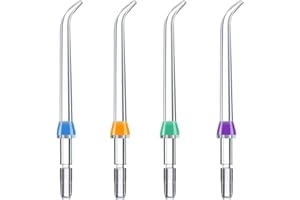 IKOPFLN Kit de 4 Embouts Jet Dentaire Haute Pression Compatibles avec Waterpik WP-100, WP-660 et Autres Modèles, Embouts de Rechange Haute Pression Classique pour Hydropulseur Dentaire sans Fil Plus
