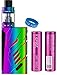 Produktbild ORIGINAL SMOK T PRIV 220W TFV8 Baby 2mL Set (Regenbogen) Efest 2x OEM 18650 3000 mAh Batterie mit die Bonus Vape Bande