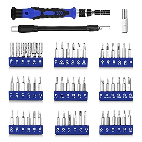 INLIFE Set 81 in 1 Cacciaviti di Precisione Proffesionale Kit Cacciaviti di Riparazione per PC, Laptop, Occhiali, Smartphone, Tablet, iPhone, iPad, MacBook, Elettronica Digitale