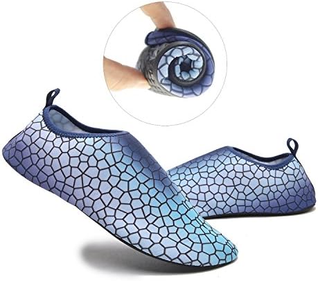 INvench Unisex Quickdry Barefoot Water Shoes Light Weight Skin-Friendly Aqua Socks for Beach Surf Swimming Yoga Exercise (UK 6.5-7.5/EU 40-41, Blue)