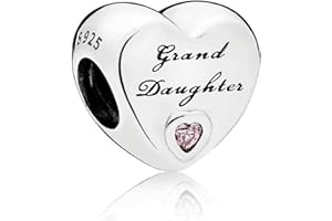 CWOne Designs S925 Sterling Silver Family Moments Love Heart Charm for Pandora Charm Bracelets.