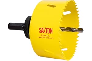 SAXTON BLADES Saxton HSS Hole Saw Cutter M42 Bi-Metal 8% Cobalt Heavy Duty + Arbor (14mm – 230mm) (76mm + Arbor)