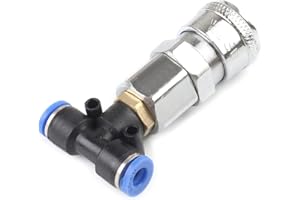 SADDGO Air Compressor Connector for Three-Way Joint Straight Through Joint for Trucks & T Air Blow Guns with Pneumatic Fittings