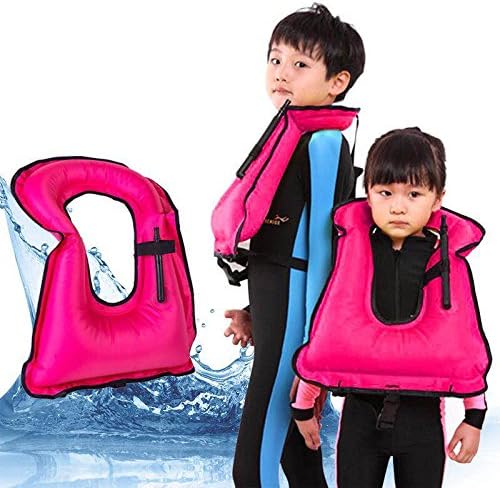 Extra Safe Snorkel Vest - Snorkel Jacket - Snorkeling Diving Vest - Inflatable - Free-Diving Dive Safety Water Safety (Pink, Child)