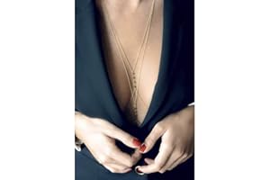 Yean Sexy Body Chain Crossover Bauchkette Bikini Taille Strandgeschirr Halskette für Frauen und Mädchen