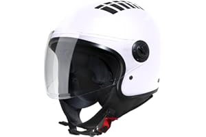‎VINZ VINZ Como Jethelm mit Visier ECE 22.06 Zertifiziert | Roller Helm Mopedhelm Ideal Für Motoroller & Vespa | Herren und Damen | Komfortabler Motorradhelm XS-XL