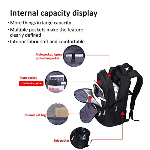FANDARE Stylische Rucksack Daypack 15 6 Zoll Laptoprucks  cke Wanderrucks  cke Fahrradrucks  cke Schulrucksack Notebook Arbeit Reisen Studenten Herren
