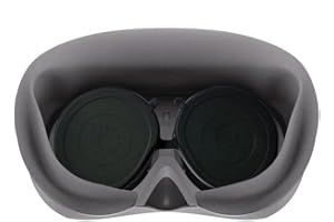 BEISDIRECT Cache Objectif VR pour Lunettes VR PICO 4 Accessoires Cache-Objectif Protecteur Coussin de Protection Accessoires en Silicone (Noir)