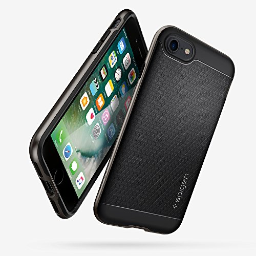 iPhone 7 Case, SpigenÂ® [Neo Hybrid] PREMIUM BUMPER [Gunmetal] Bumper Style Premium Case Slim Fit Dual Layer Protective Cover for iPhone 7 (2016) - (042CS20518)