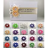 Gästebuch Hochzeit mit Namen und Datum. Verschiedenen Farben.