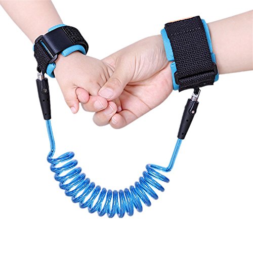 Child Baby Travel Cares Safety Restraint - Blue 1.5M / 59 Inches Anti Lost Baby Leash Wrist Link